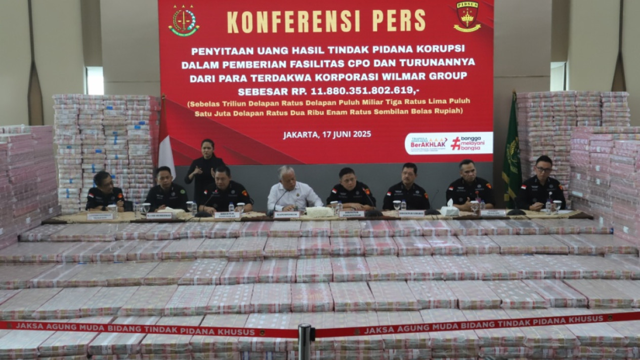 Penampakan Uang Triliunan Hasil Korupsi Ekspor CPO