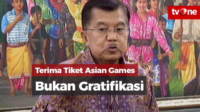 Wapres Anggap Penerimaan Tiket Asian Games Bukan Gratifikasi