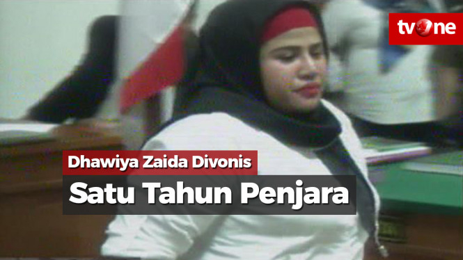 Dhawiya Zaida Putri Elvi Sukaesih Divonis Satu Tahun Penjara