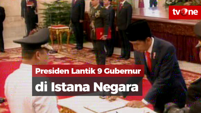 Presiden Lantik 9 Pasangan Gubernur di Istana Negara