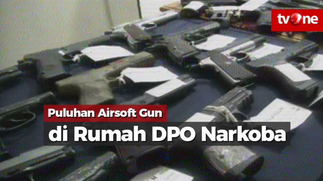 Penemuan Puluhan Airsoft Gun di Rumah Kontrakan DPO Narkoba