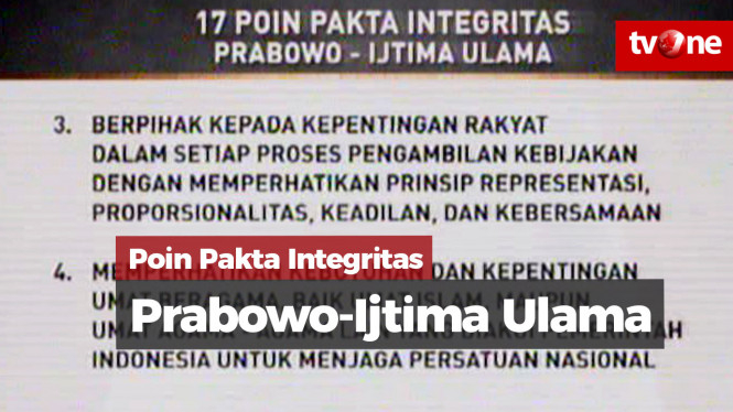 17 Poin Pakta Integritas Ijtima Ulama II