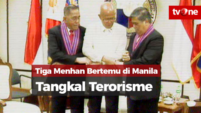 Tiga Menhan Bertemu di Manila Bahas Keamanan Kawasan