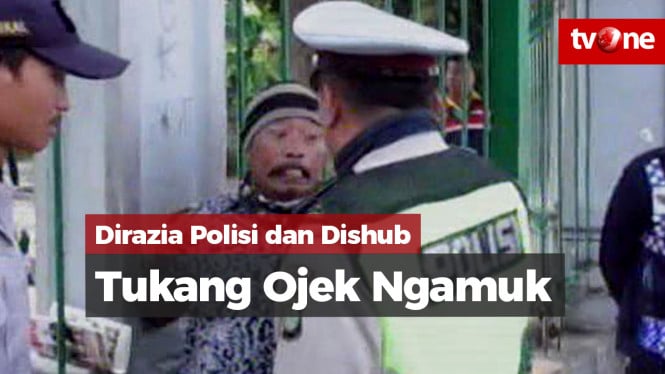 Pengemudi Ojek Ngamuk Saat Dirazia