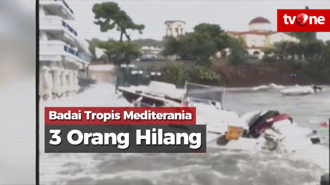 Badai Tropis Mediterania di Yunani, Tiga Orang Hilang
