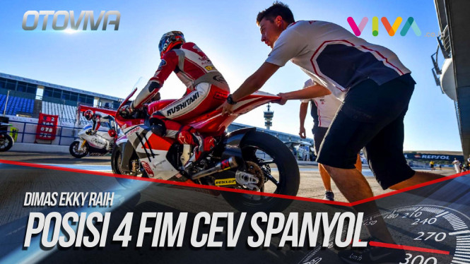 Pembalap Dimas Ekky Raih Posisi Empat di FIM CEV Spanyol