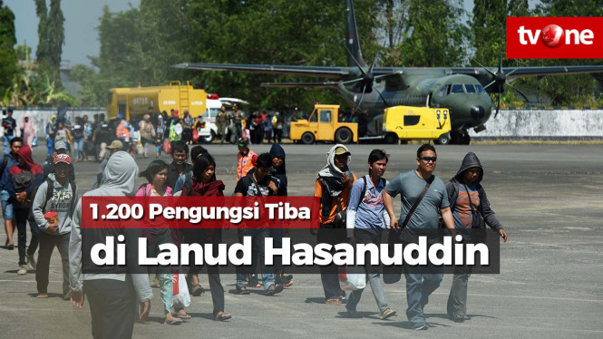 Hari Ini 1200 Pengungsi Tiba di Lanud Hasanuddin Makassar