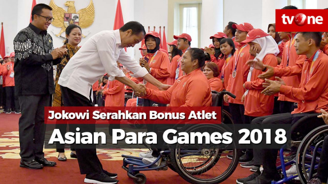 Presiden Jokowi Serahkan Bonus Atlet Asian Para Games 2018
