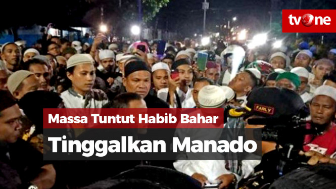 Massa Tolak Kedatangan Habib Bahar di Manado