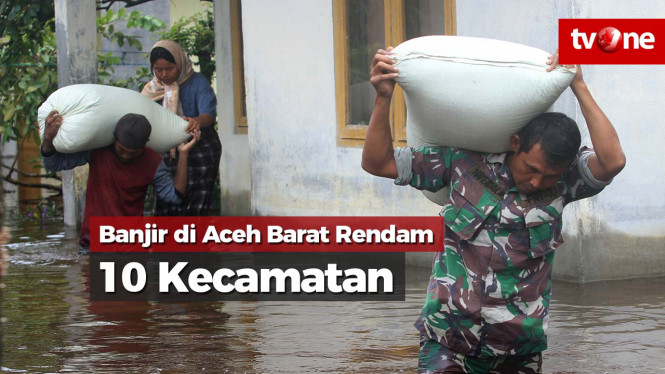 Banjir di Aceh Barat Rendam 10 Kecamatan