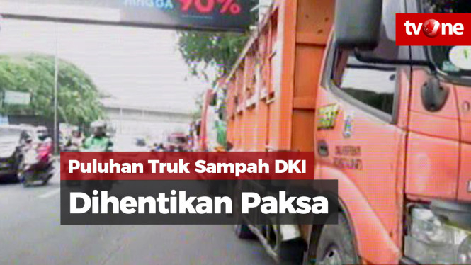 Puluhan Truk Sampah DKI Dihentikan Paksa Pemkot Bekasi