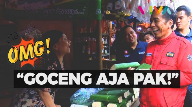 Bikin Ngakak! Dibeli Jokowi, Ibu Pedagang Tempe Ini Panik