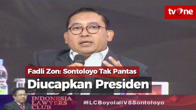 Fadli Zon: Sontoloyo Tak Pantas Diucapkan Seorang Presiden