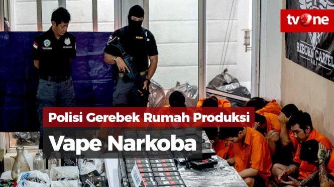Polisi Gerebek Rumah Produksi Liquid Vape Narkoba