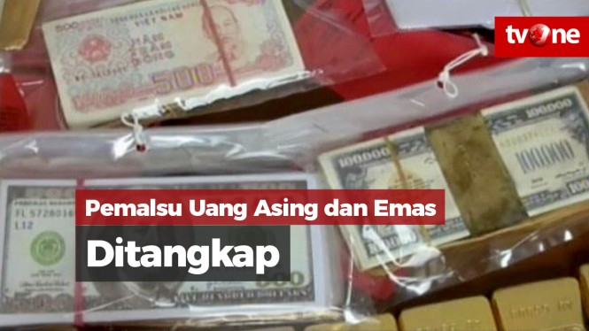 Polisi Tangkap Pelaku Pemalsu Uang Asing dan Emas