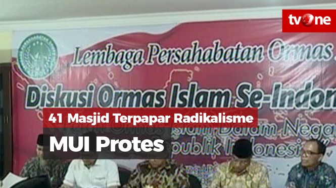 BIN Rilis 41 Masjid Terpapar Radikalisme, MUI Protes