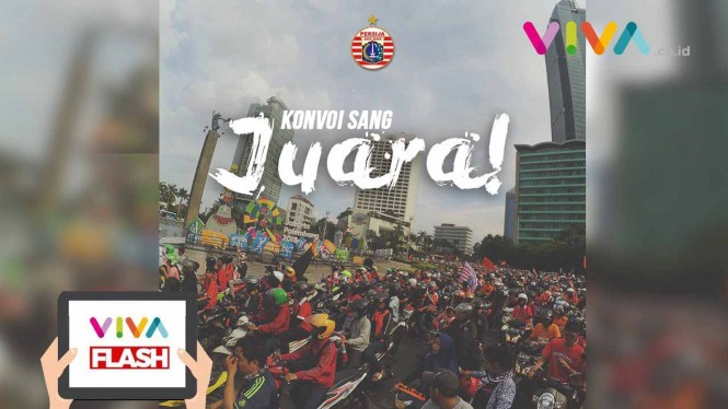 Pesta Persija Juara, Jakmania Bikin Jakarta Jadi Oranye