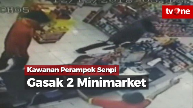 Kawanan Perampok Senpi Gasak Ratusan Juta dari 2 Minimarket