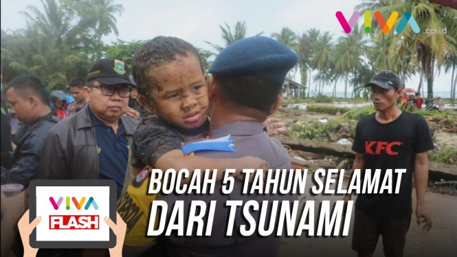 Ali, Bocah Lima Tahun Selamat dari Tsunami Banten