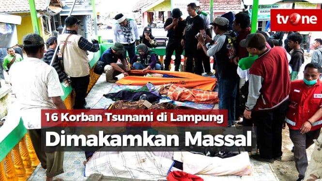 16 Korban Tsunami di Lampung Dimakamkan Secara Massal