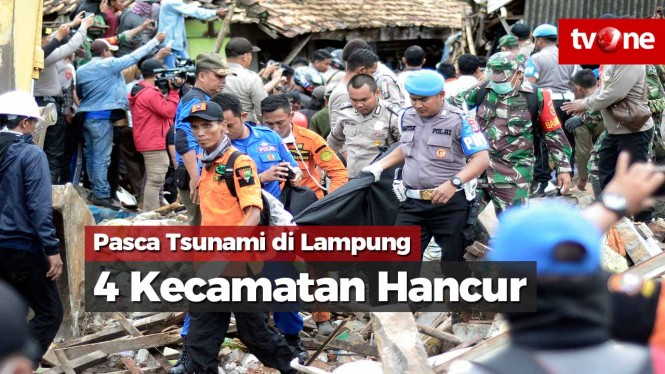 Pasca Tsunami di Lampung Selatan, Empat Kecamatan Hancur