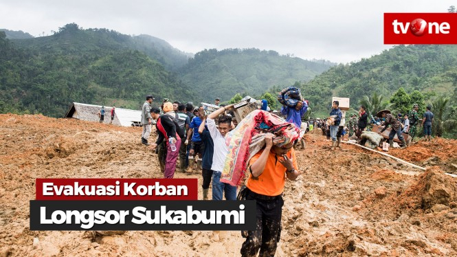 Evakuasi Korban Longsor Sukabumi, TKP Jadi Wisata Bencana