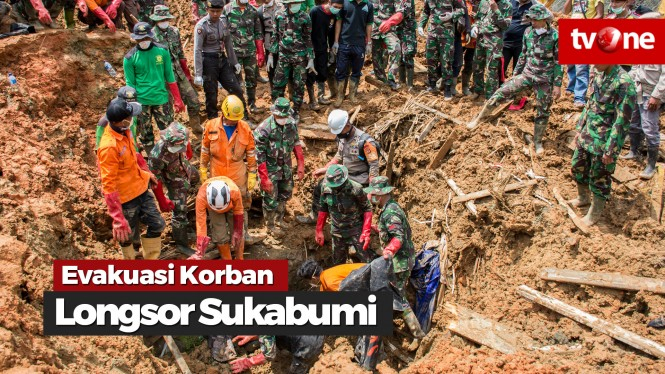Longsor Sukabumi, Tim SAR Masih Mencari 11 Orang Hilang