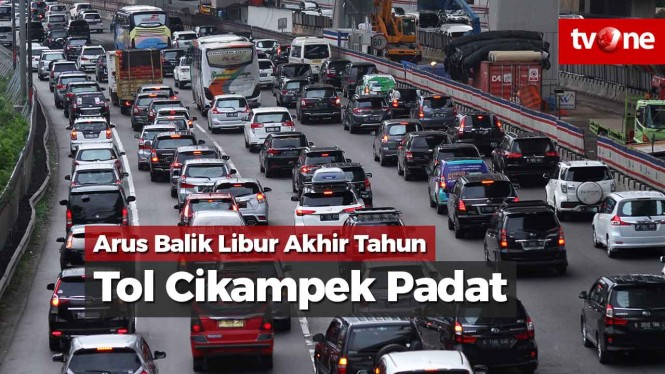 Arus Balik Libur Akhir Tahun, Tol Jakarta-Cikampek Padat