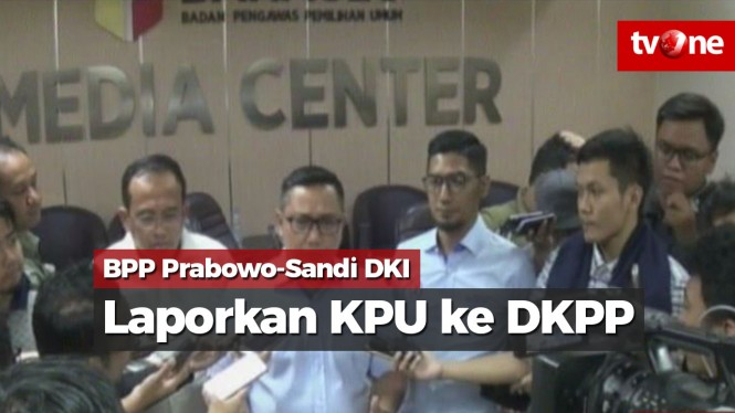 BPP Prabowo-Sandi DKI Laporkan KPU ke DKPP