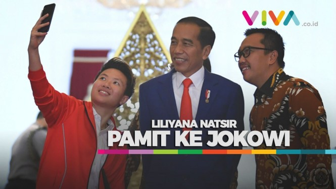 Pamit, Liliyana Natsir Selfie Bareng Jokowi