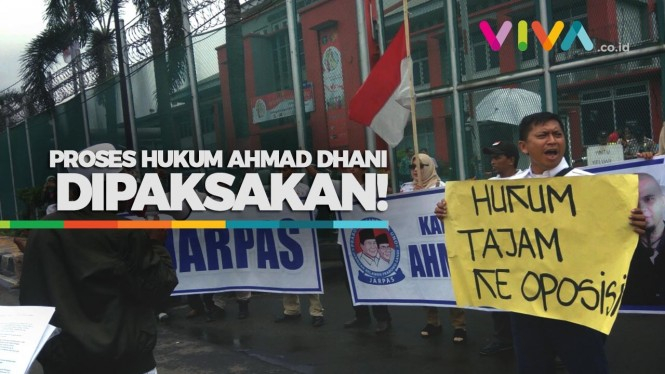 Bela Ahmad Dhani, Relawan Prabowo-Sandi Demo di Cipinang