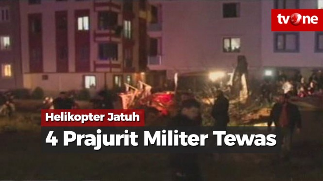 Helikopter Jatuh, 4 Prajurit Militer Tewas dan Satu Terluka
