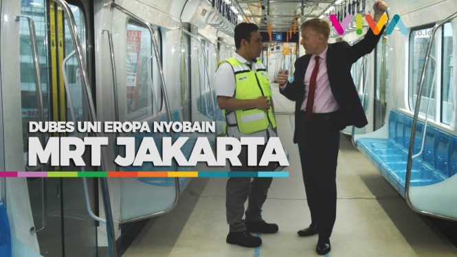 Semringah Para Dubes Negara Uni Eropa Jajal MRT Jakarta