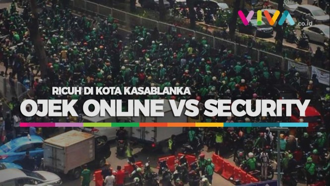 Bentrok Ojek Online vs Security di Mal Kota Kasablanka