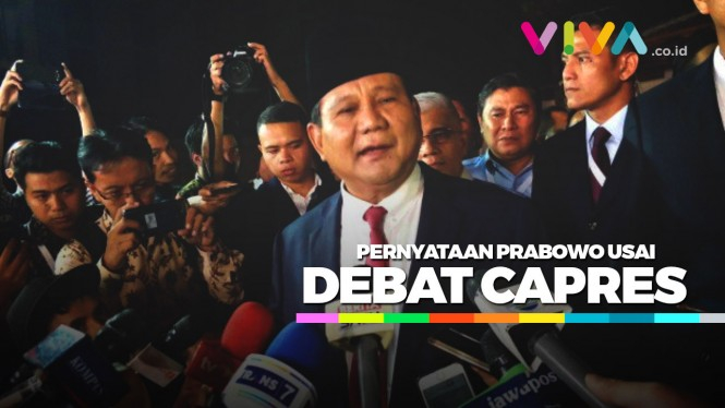 Pernyataan Prabowo Soal Jokowi Usai Debat Capres