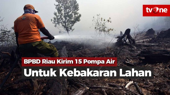BPBD Riau Kirim 15 Pompa Air Upaya Padamkan Kebakaran Lahan