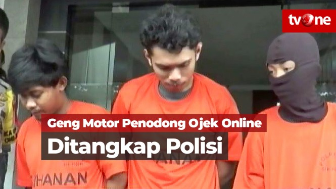 Geng Motor Penodong Ojek Online Ditangkap Polisi