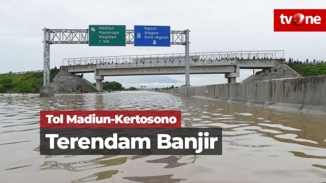 Jalan Tol Madiun-Kertosono Terendam Banjir