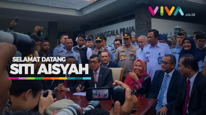 VIDEO: Bebas, Siti Aisyah Tiba di Tanah Air