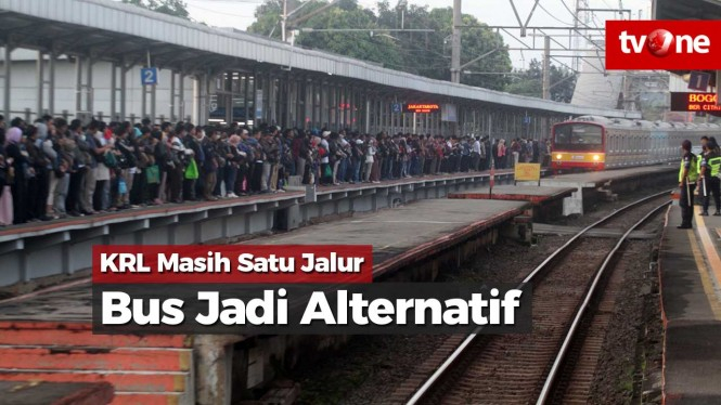 KRL Masih Satu Jalur, Alternatif Bus Disiapkan di Bogor