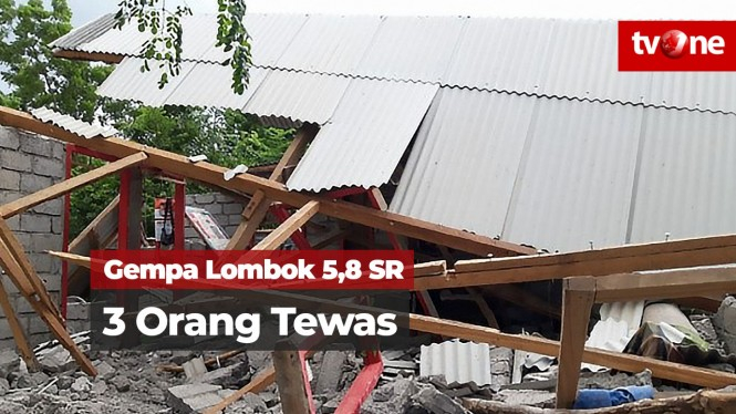 Gempa 5,8 SR Guncang Lombok, 3 Orang Tewas