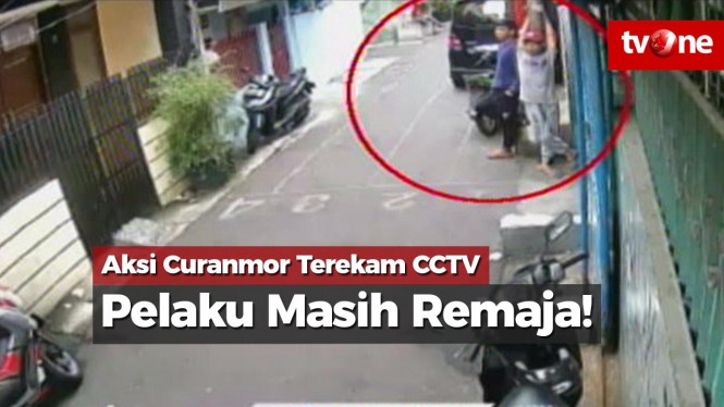 Aksi Curanmor Terekam CCTV, Pelaku Masih Remaja!