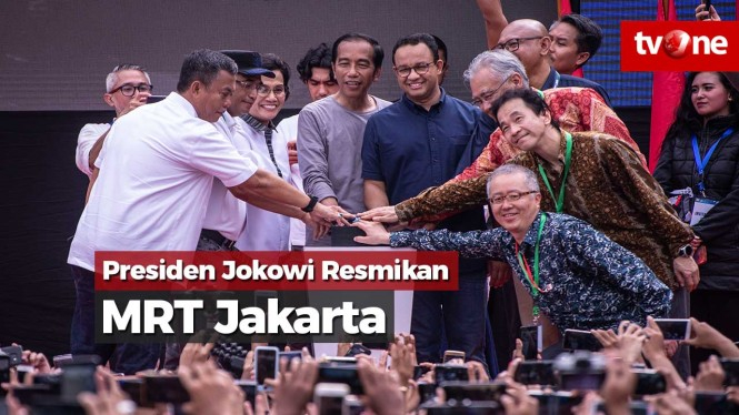 Resmikan MRT Jakarta, Jokowi: Digratiskan Selama Sebulan