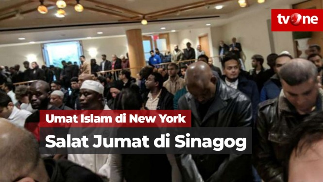 Umat Muslim New York Salat Jumat di Sinagoga