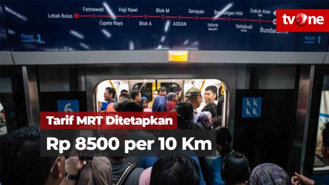 Tarif MRT 8.500 Rupiah Per 10 Kilometer