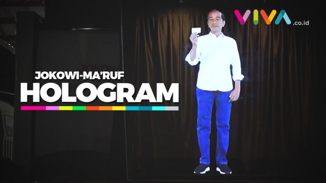 Kampanye, Jokowi/Ma'ruf Berwujud Hologram!