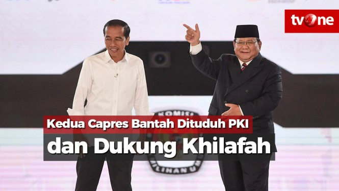 Kedua Capres Saling Bantah Dituduh PKI dan Dukung Khilafah