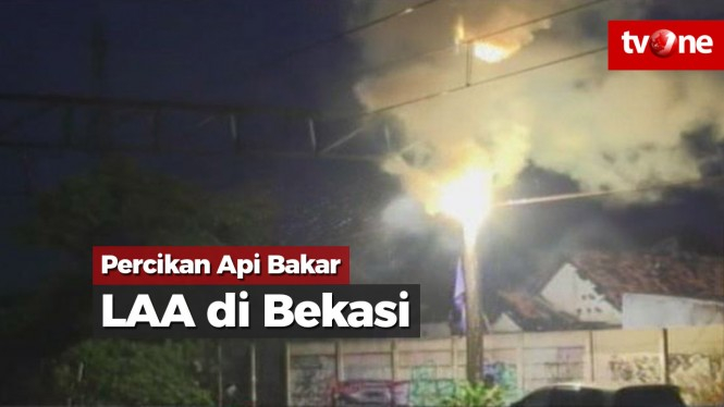 Percikan Api Bakar LAA di Bekasi, KRL Hanya Sampai Cakung