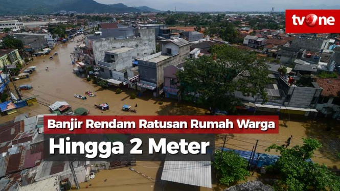 Banjir Rendam Ratusan Rumah Warga Bandung Hingga 2 Meter