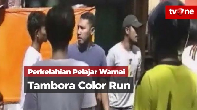 Perkelahian Pelajar Warnai Festival Tambora Color Run
